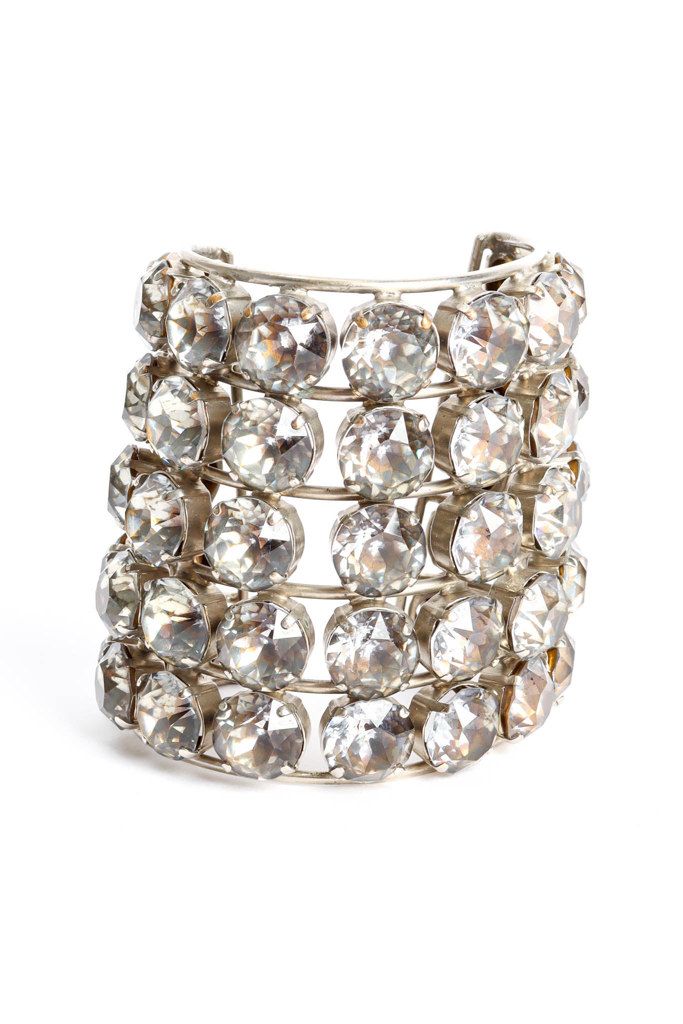 Vintage Smoke Cage Rhinestone Cuff front @ Recess Los Angeles