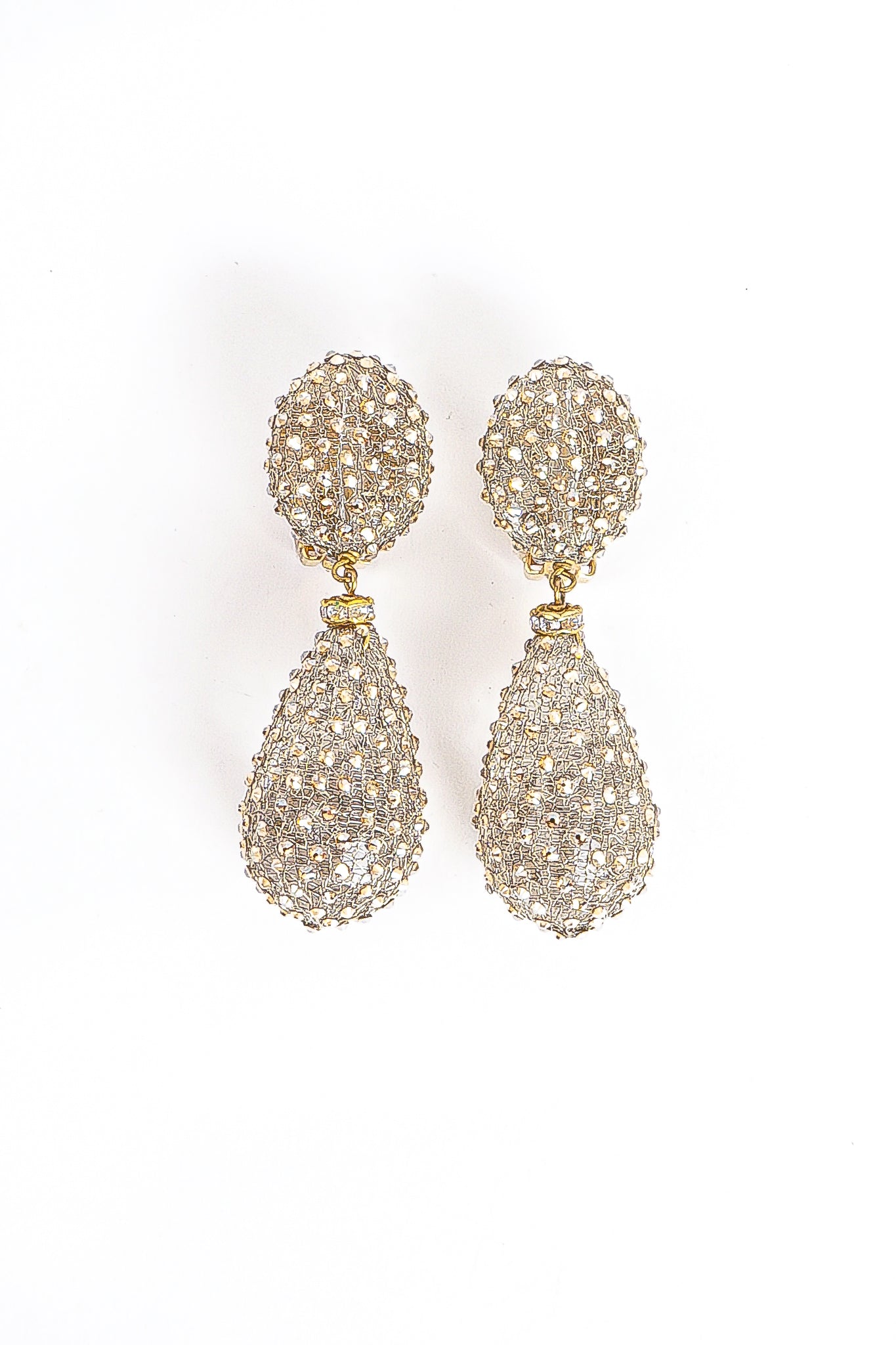 Vintage Crystal Smoke Drop Earrings at Recess Los Angeles