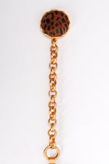 Vintage Cheetah Suede Medallion Chain Belt fob at Recess Los Angeles