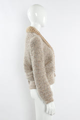 Vintage Metallic Mohair Chinchilla Cardigan mannequin side @ Recess Los Angeles