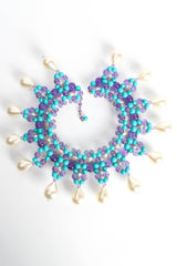 Vintage Mimi Di N Pearl Bead Bib Necklace flat @ Recess Los Angeles