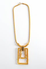 Vintage Regal Emerald Double Pendant Necklace reverse @ Recess Los Angeles