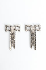 VIntage Bow Ladder Rhinestone Earrings back @ Recess LA