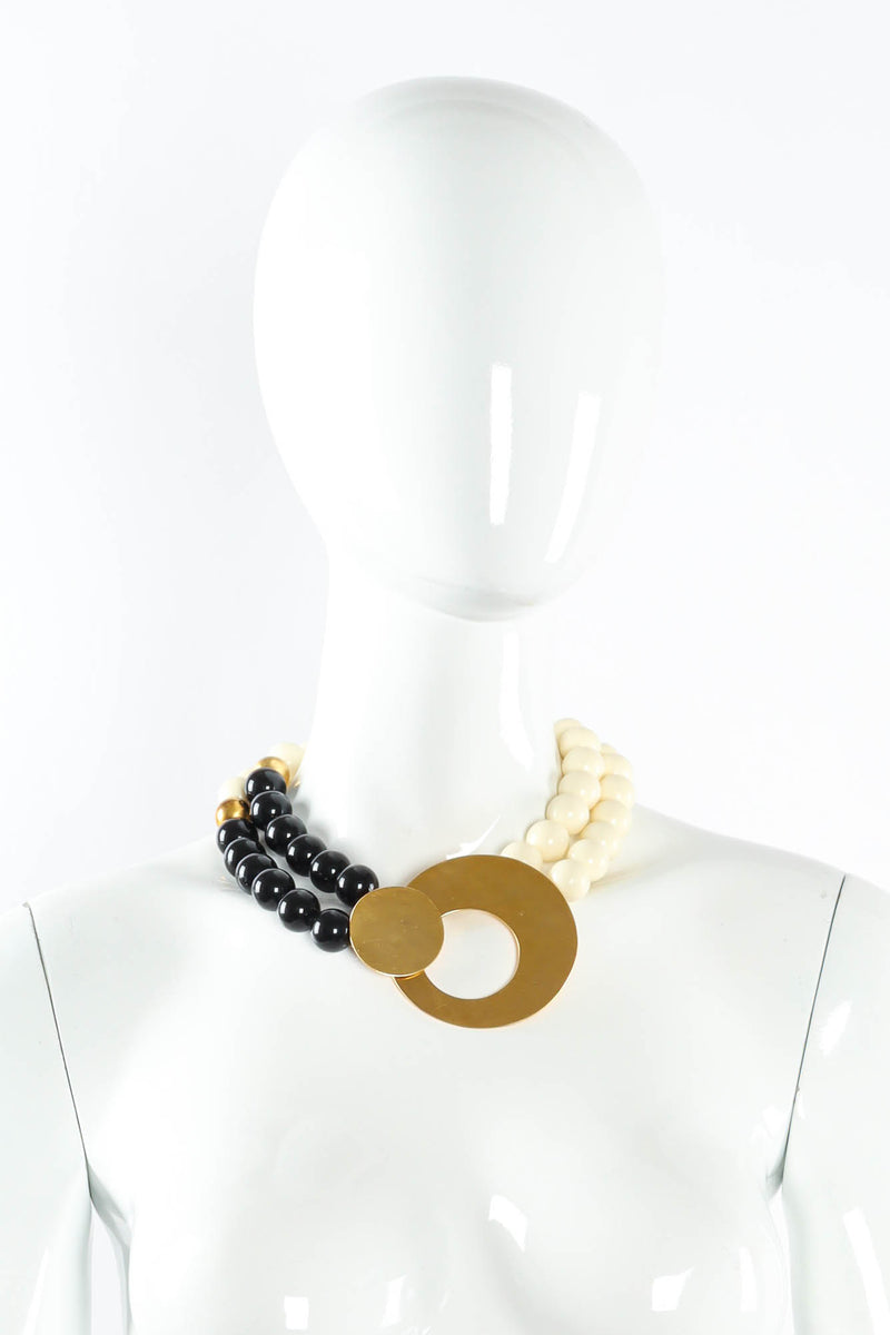 Vintage Coupling Moon Bead Necklace on mannequin neck @ Recess Los Angeles