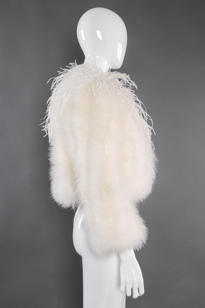 Vintage Ostrich Feather Jacket mannequin side @ Recess Los Angeles