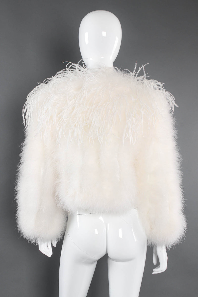 Vintage Ostrich Feather Jacket mannequin back @ Recess Los Angeles