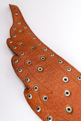 Vintage Studded Eagle Leather Contour Belt detail at Recess Los Angeles