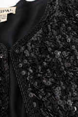 Vintage Nagpal India Nubby Spiny Beaded Sequin Jacket detail at Recess LA