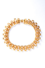 Vintage Napier Baguette Framed Crystal Collar Necklace backside at Recess Los Angeles