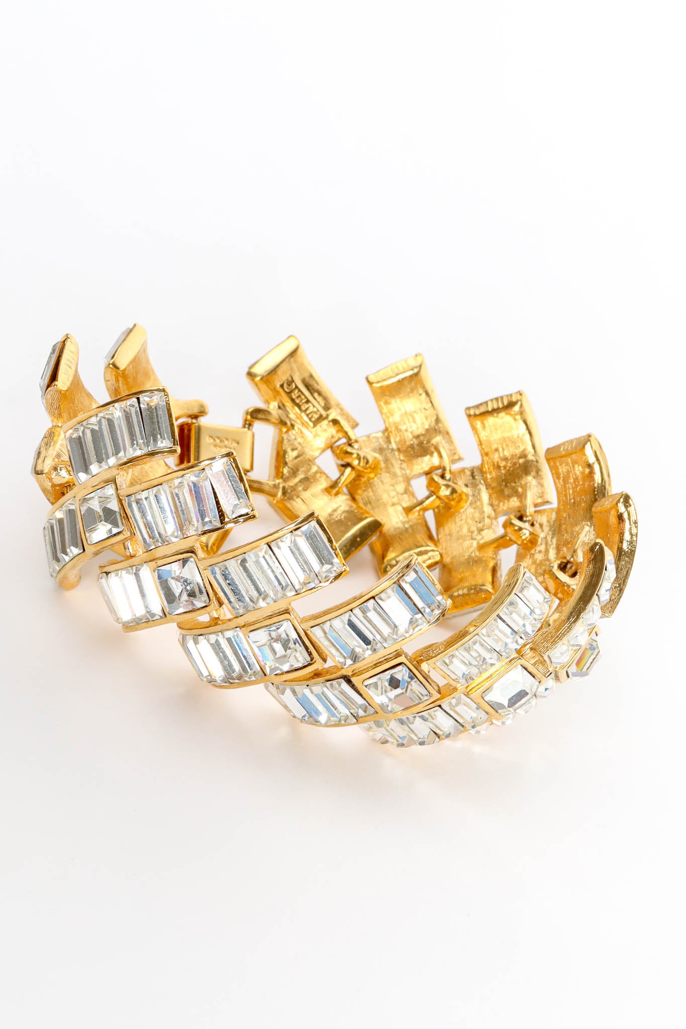 Vintage Napier Deco Rhinestone Ladder Bracelet round flat @ Recess Los Angeles