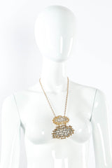 Vintage NAPIER 1970 Geometric Maze Necklace on mannequin @ Recess LA