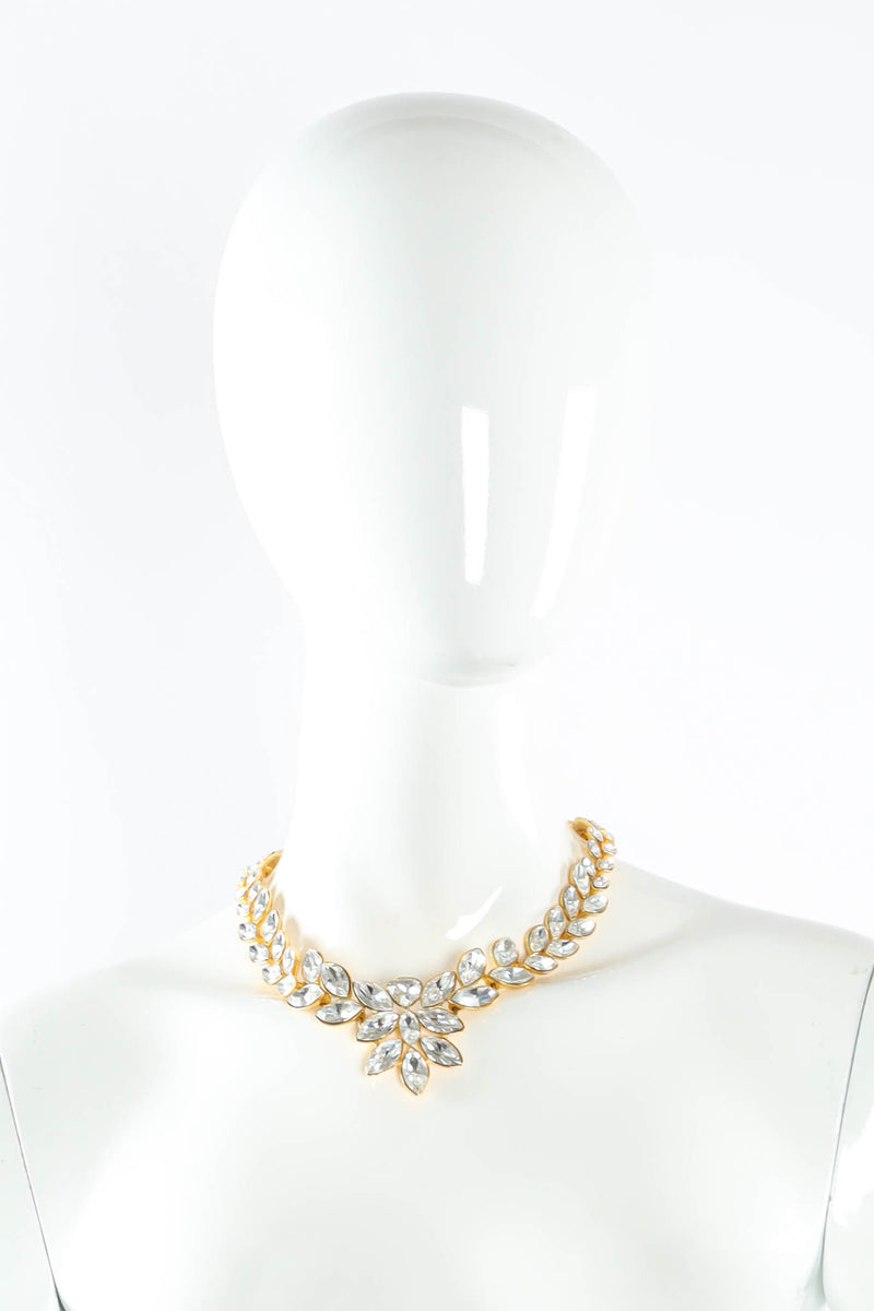 Vintage Napier Leaf Floral Choker Necklace on mannequin @ Recess Los Angeles