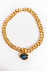 Vintage Napier Rope Link Rhinestone Pendant Necklace front clasped @ Recess Los Angeles