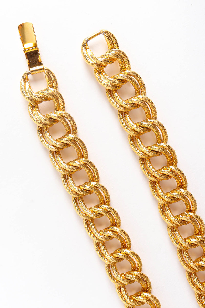 Vintage Napier Rope Link Rhinestone Pendant Necklace unclasped @ Recess Los Angeles