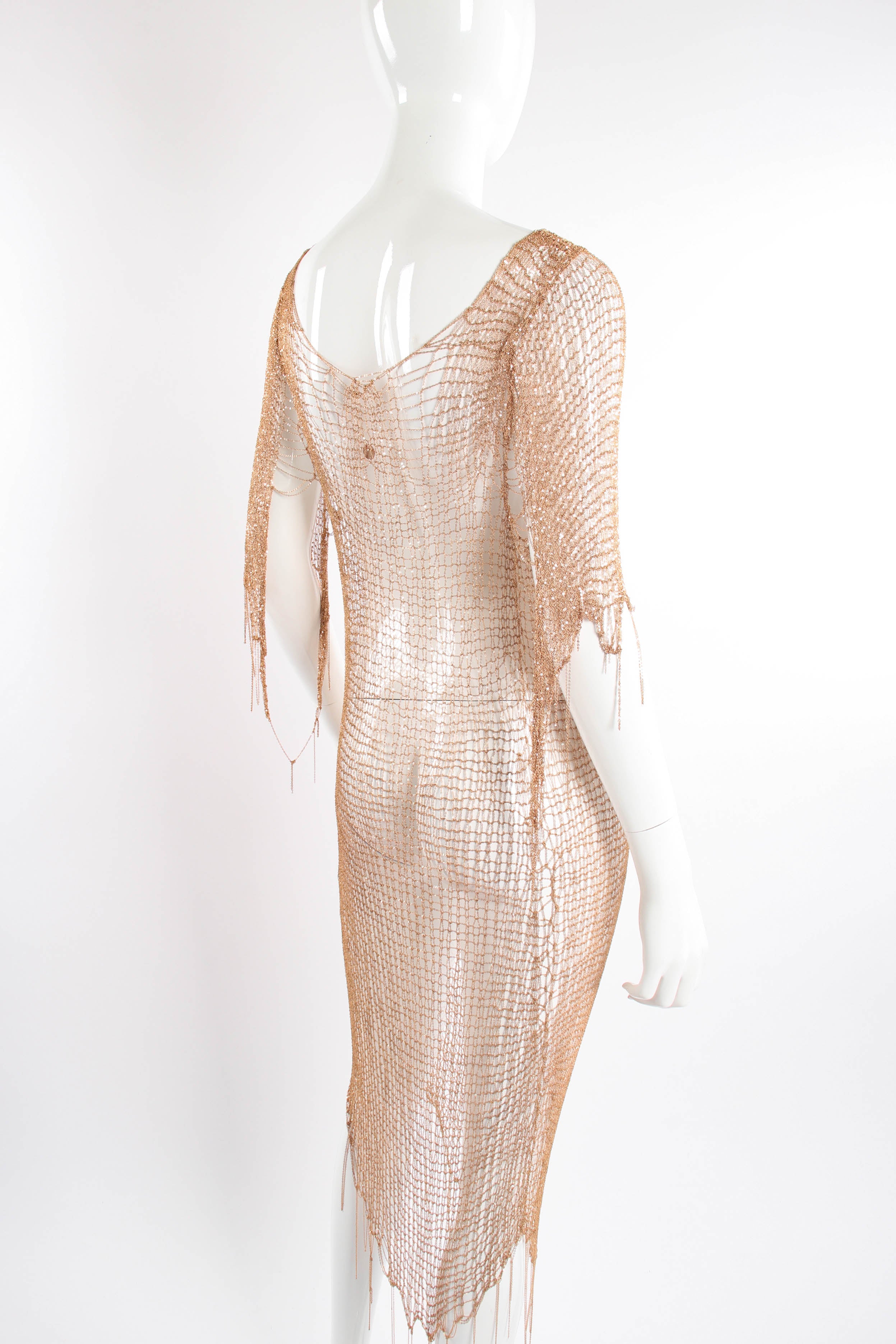 Natalia Fedner Liquid Knit Metal Dress back side on mannequin at Recess Los Angeles