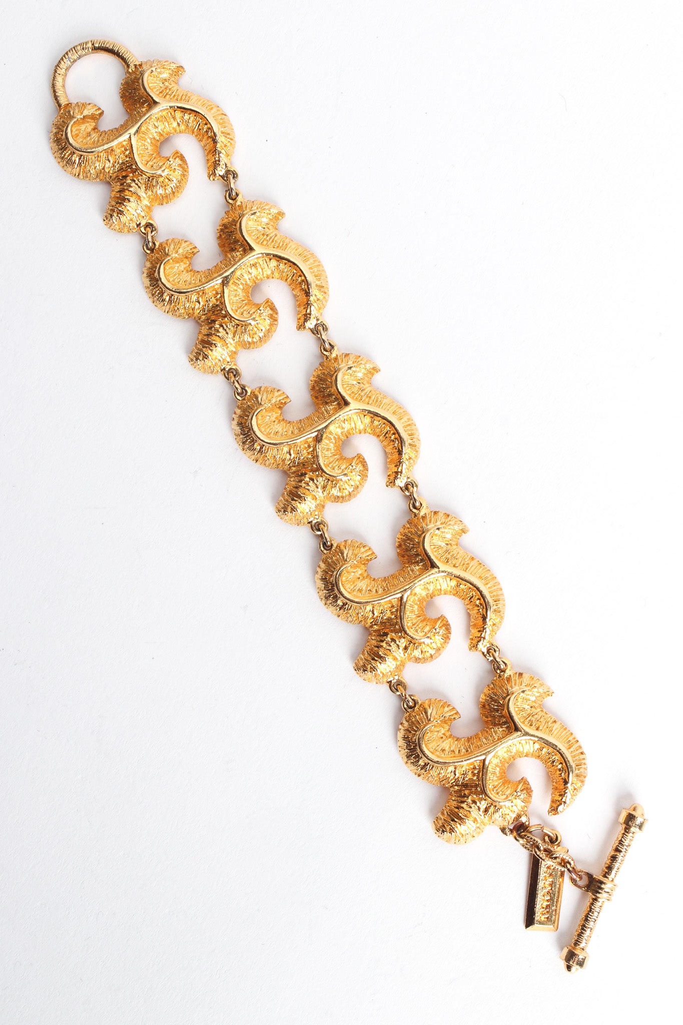 Vintage Natori Fleur Foliage Link Bracelet front @ Recess Los Angeles