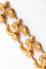 Vintage Natori Fleur Foliage Link Bracelet link close up @ Recess Los Angeles