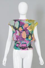 Niel Bieff Vintage Sequin Blouson Top