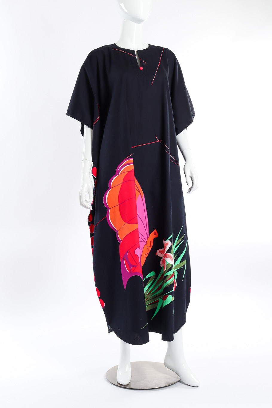 Neiman Marcus lilies & butterfly cotton caftan on mannequin @recessla