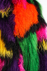 Vintage Neiman Marcus Rainbow Mosaic Mongolian Fur Coat detail at Recess Los Angeles