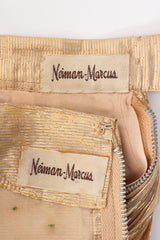 Vintage Neiman Marcus Gold Lamé Top & Pleated Palazzo Pant Set labels @ Recess LA