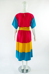 Vintage Neiman Marcus deadstock Silk Tiered Top & Skirt Set on Mannequin Back at Recess LA