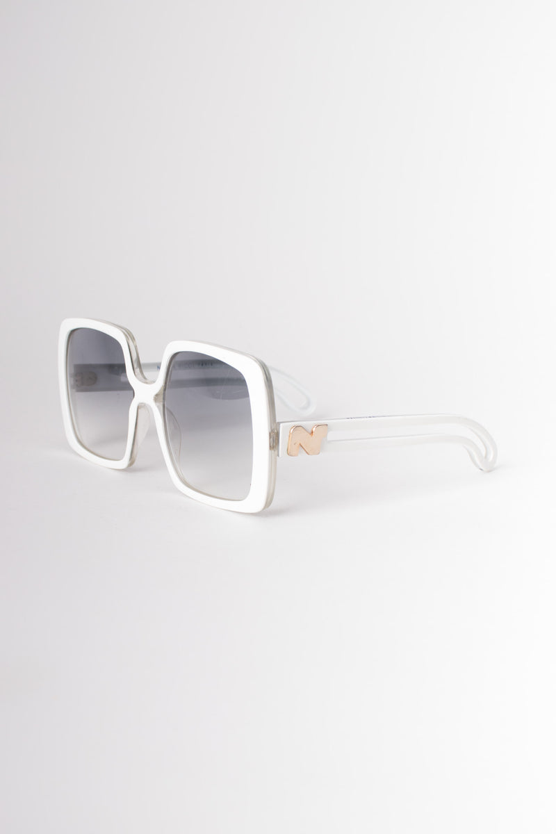 Nina Ricci Vintage Oversized White Square Outline Sunglasses