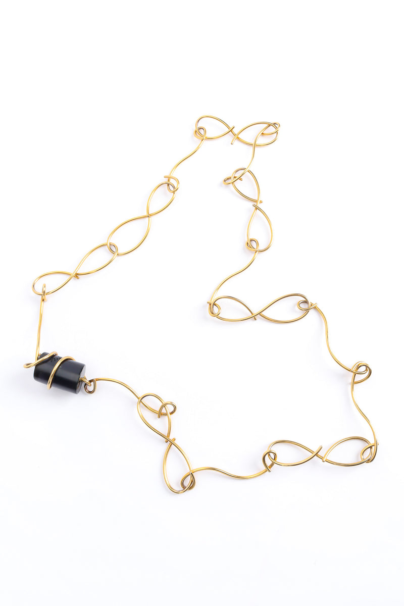 Vintage Nina Ricci Swirl Infinity Wire Necklace creative front @ Recess LA