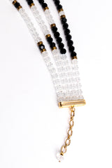 Vintage Crystal Bead Pyramid Choker Collar extender chain at Recess Los Angeles