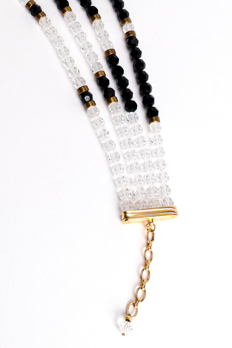 Vintage Crystal Bead Pyramid Choker Collar extender chain at Recess Los Angeles