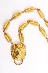 Vintage Textured Lion Door Knocker Pendant at Recess Los Angeles