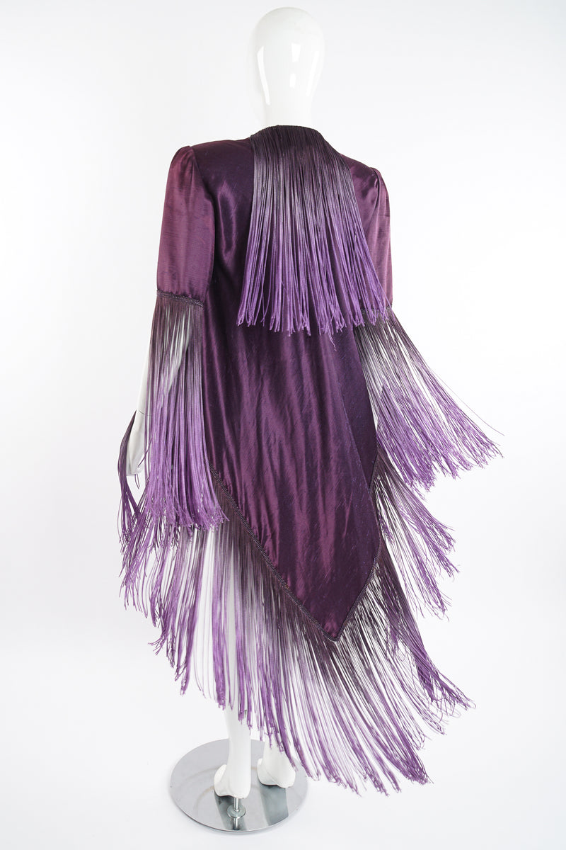 Vintage Ombré Fringe Shawl Jacket on Mannequin swing at Recess Los Angeles