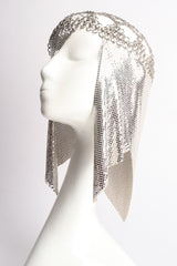 Vintage Liquid Mesh Chain Casque Coif Headdress on mannequin at Recess Los Angeles