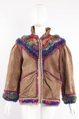 Vintage Norma Canada Rainbow Crochet Nubuck Jacket on Mannequin front at Recess Los Angeles