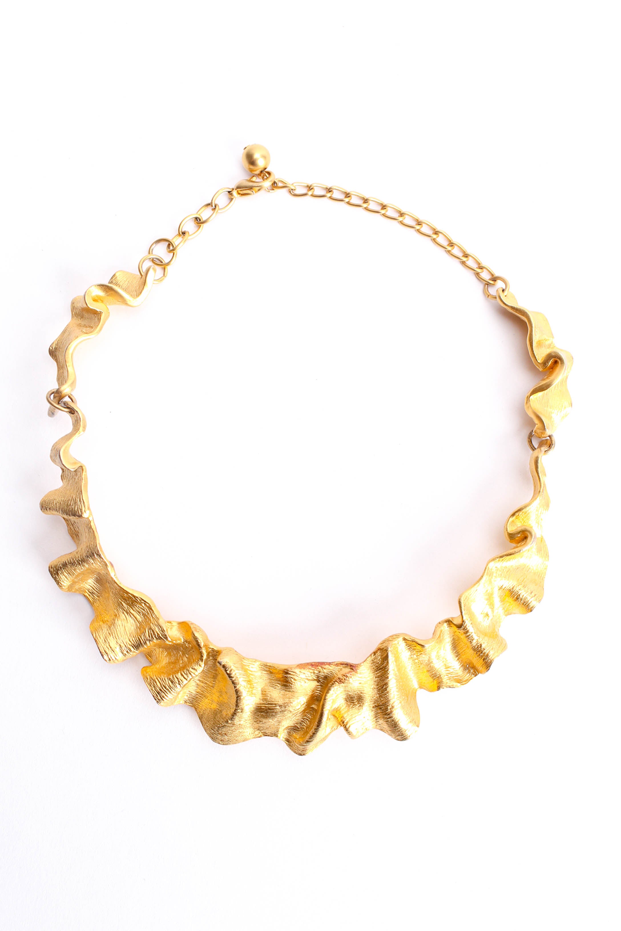 Norma Jean Swirl Crinkle Collar Necklace flat lay @ Recess LA