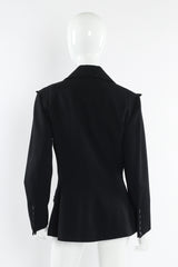 Vintage Omo by Norma Kamali Wide Lapel Wool Blazer mannequin back @ Recess LA