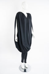 Vintage Norma Kamali Jersey Knit Harem Bubble Jumpsuit on Mannequin angle at Recess Los Angeles