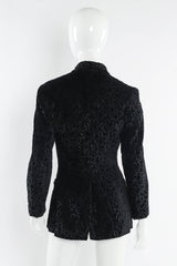 Vintage Norma Kamali Abstract Swirl Burnout Velvet Blazer mannequin back @ Recess LA