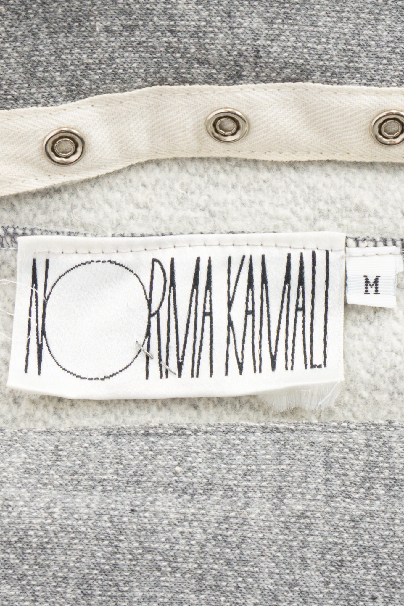 Vintage Norma Kamali Iconic Fleece Sweatshirt Dress label at Recess Los Angeles