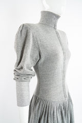 Vintage Norma Kamali Iconic Fleece Sweatshirt Dress on Mannequin crop at Recess Los Angeles