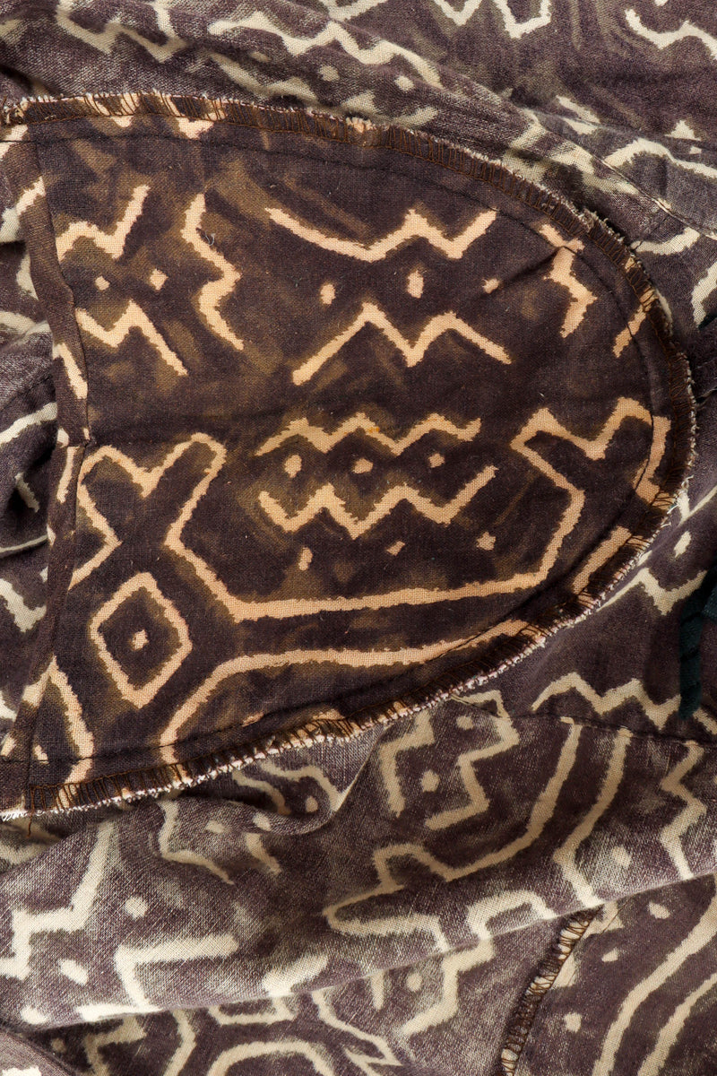 Vintage Norma Kamalli Ikat Print Harem Jumpsuit shoulder pad detail @ Recess LA