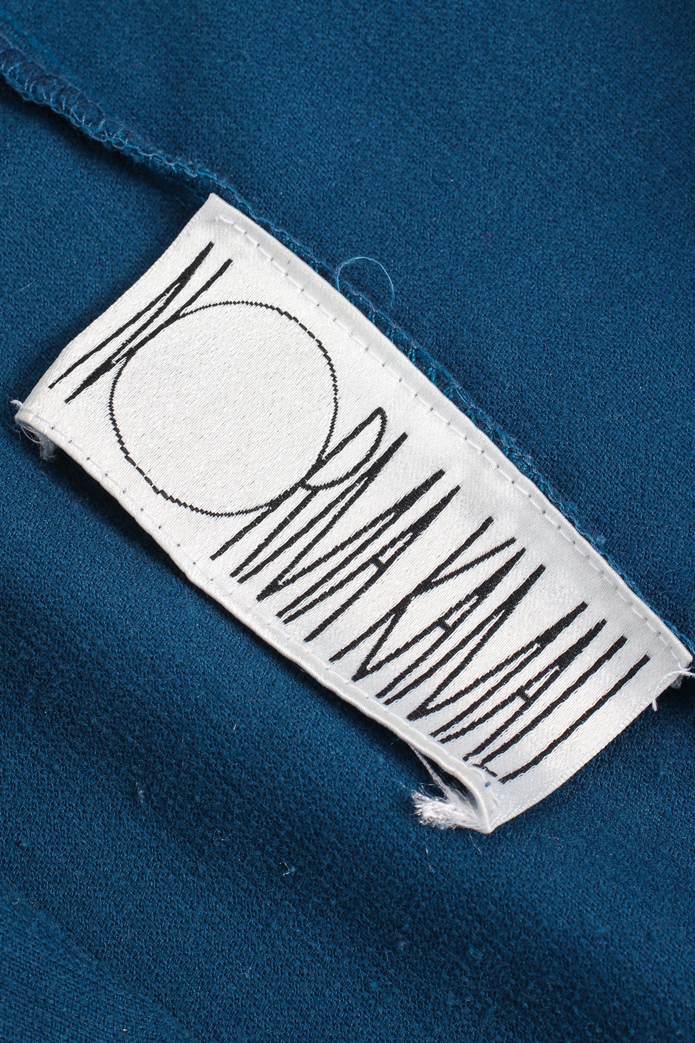 Vintage Norma Kamali Iconic Corduroy Wide Square Dress label at Recess Los Angeles