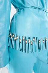 Vintage Michael Hoban North Beach Leather Fringed Jacket & Pant Set on Mannequin fringe @ Recess LA