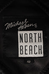 Vintage North Beach Leather Embroidered Rocker Leather Bomber label @ Recess LA