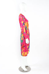 Vintage Oscar de la Renta Pleasant Floral Wrap Dress mannequin side @ Recess LA