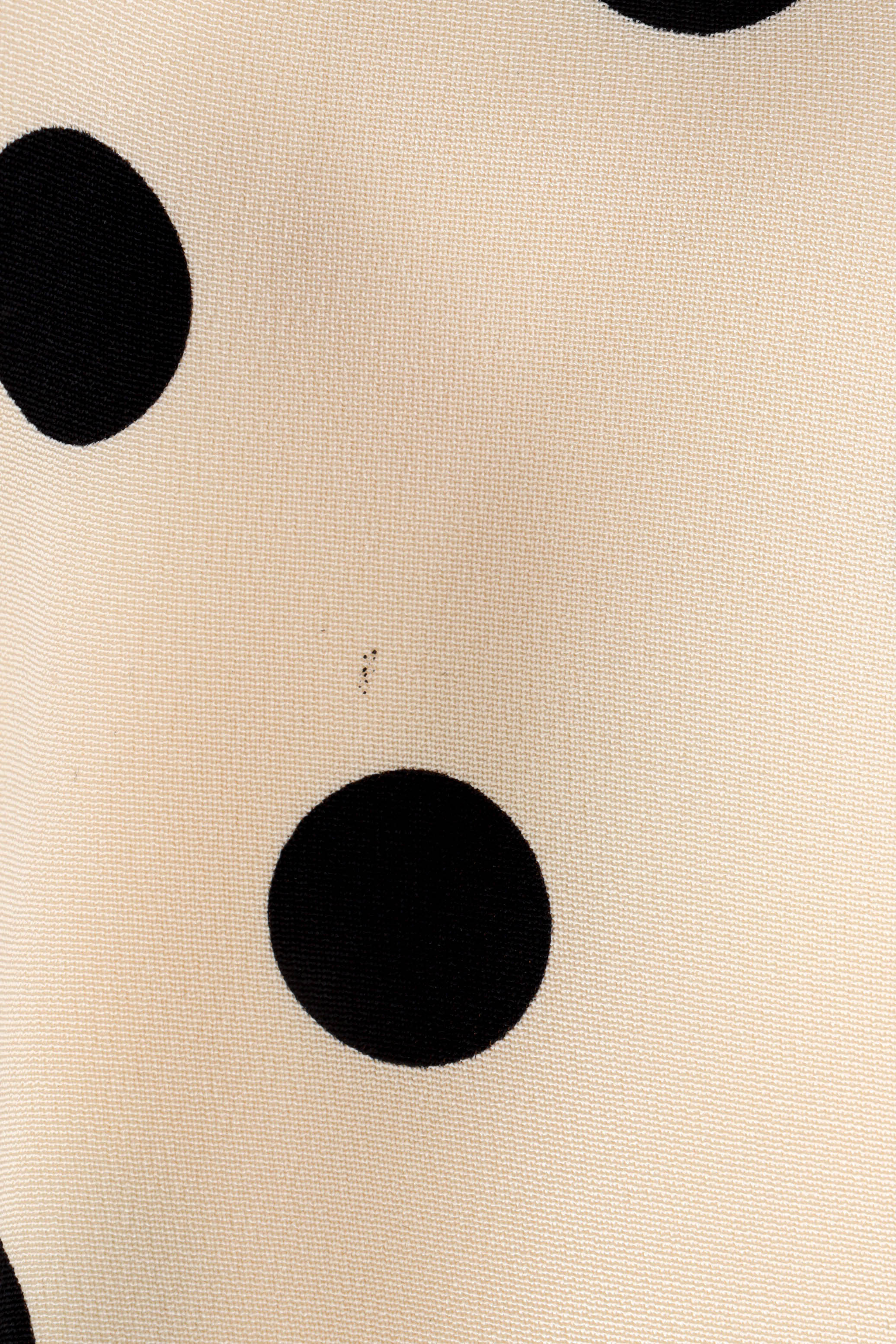 Vintage Oscar de la Renta Polka Dot Mini Dress light mark on skirt panel @ Recess LA