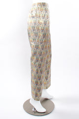 Vintage Oscar de la Renta Floral Butterfly Brocade Pant on mannequin side at Recess Los Angeles