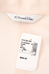 Vintage Oscar de la Renta Blush Silk Pintuck Blouse label at Recess Los Angeles