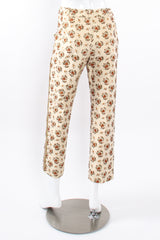 Vintage Oscar de la Renta Embroidered Woodblock Print Silk Pant on Mannequin back @ Recess LA