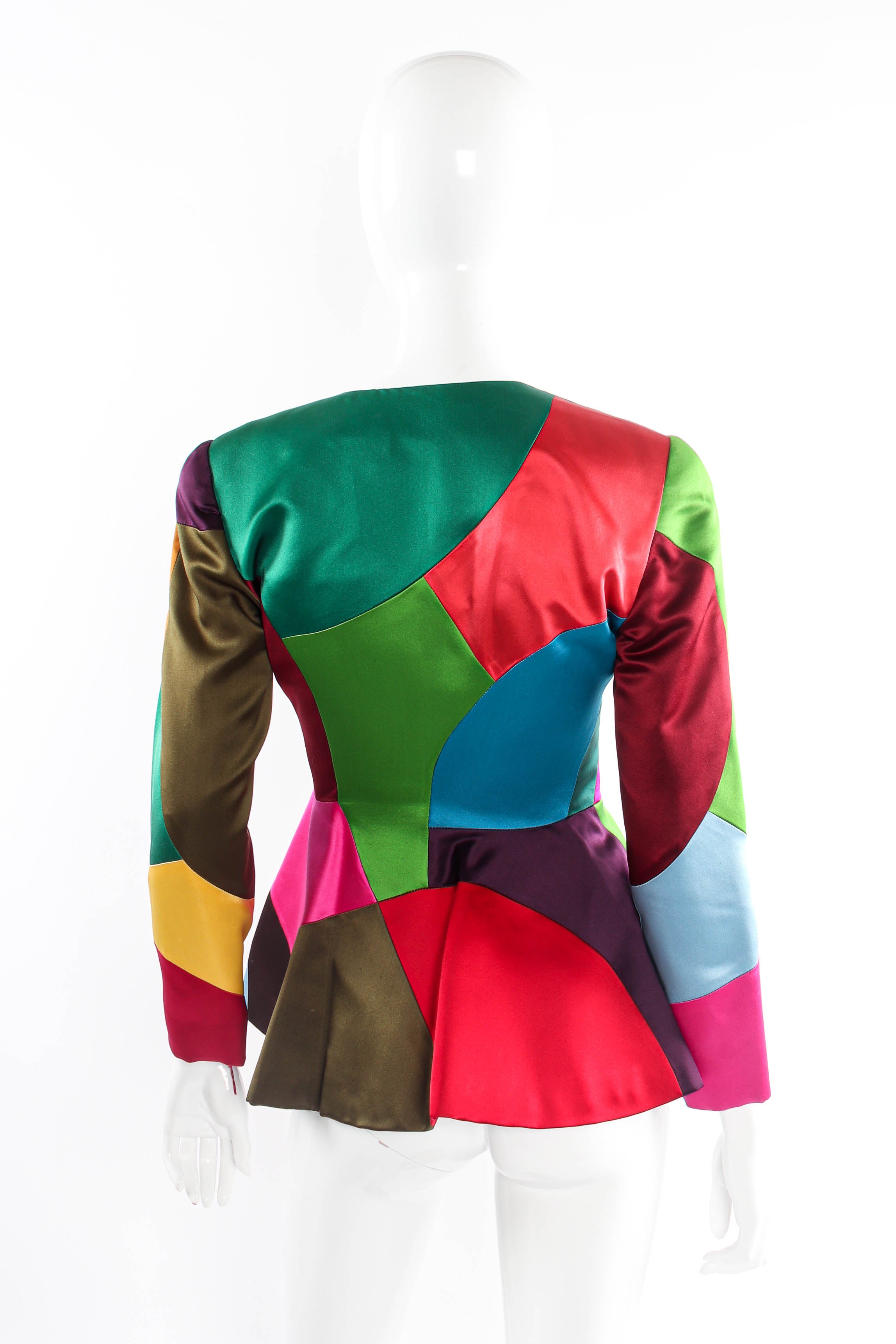 Vintage 1991 A/W Oscar de la Renta Patchwork Jacket mannequin back @ Recess Los Angeles